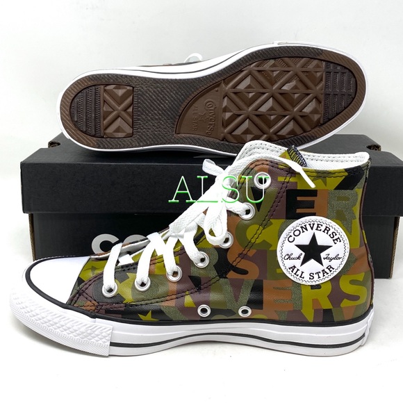 Converse Ctas High Top Dark Moss Camo Women’s - Picture 7 of 10